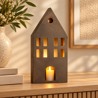 Light en Living Ornament 14x9x30 cm CROMANE bruin
