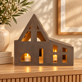 Light en Living Ornament 31x13x27 cm TRAMORE bruin