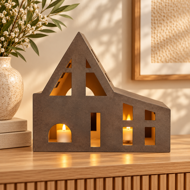 Light en Living Ornament 31x13x27 cm TRAMORE bruin