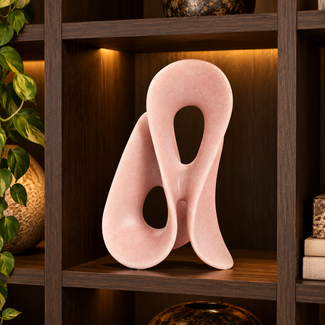 Light en Living Ornament op voet 20,5x19x39 cm ZAZINA roze