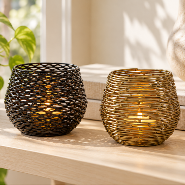 Light en Living Theelicht Ø10x9,5 cm SABANA donker brons