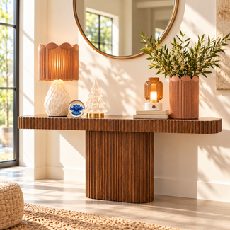 Light en Living Sidetable 154x39x76,5 cm KIOTO acacia hout bruin