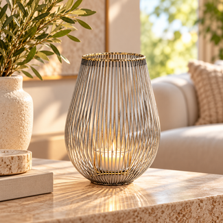 Light en Living Theelicht Ø16x20 cm VENADE antiek zilver