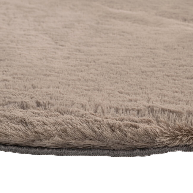 Richmond Interiors  Vloerkleed Saifo furry 160Ø Zand