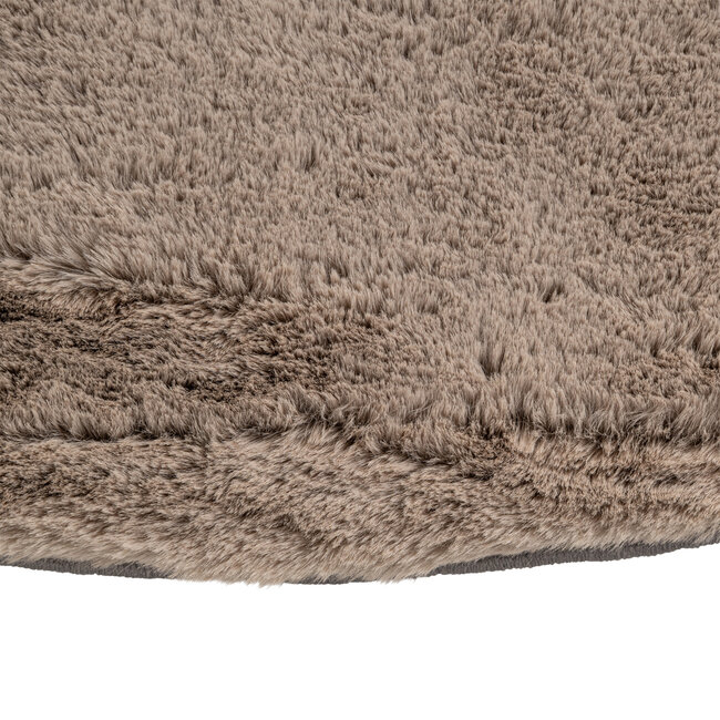 Richmond Interiors  Vloerkleed Saifo furry 160Ø Zand
