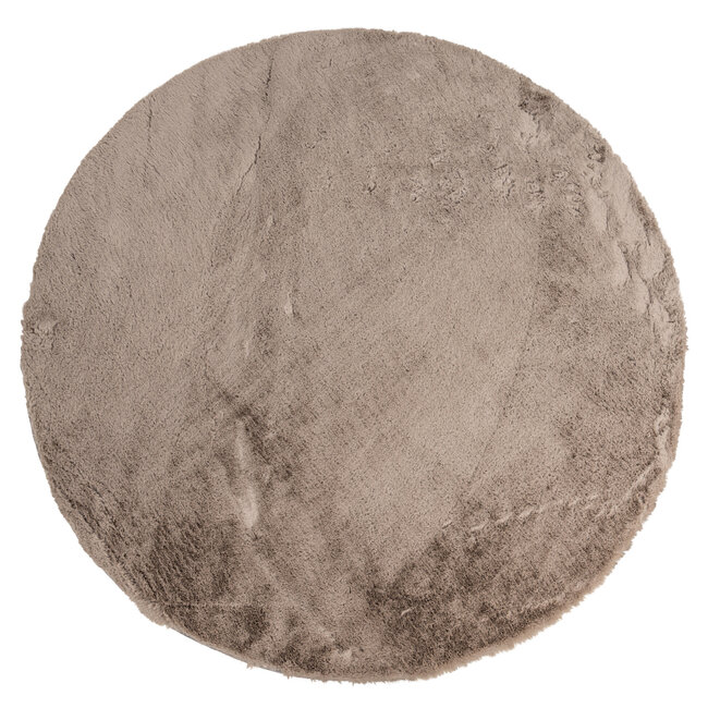 Richmond Interiors  Vloerkleed Saifo furry 160Ø Zand