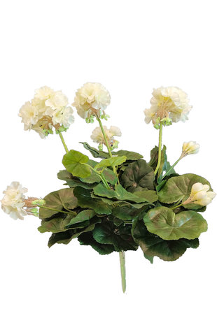 Kunstig blomst Geranium hvid 40cm