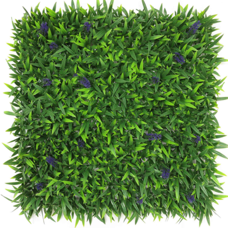 Kunstig Plantevæg Lelie græs med blomster 50x50 cm UV