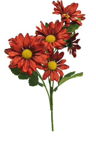 Kunstig blomst Madeliefje Daisy 69 cm rød