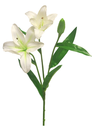 Kunstig blomst Lelie 53 cm creme