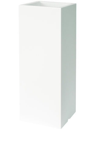 Euro3plast Plantekasse polyester Kube High Slim 70cm hvid
