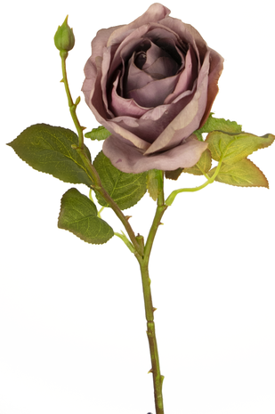 Kunstig rose Deluxe 45 cm lilla