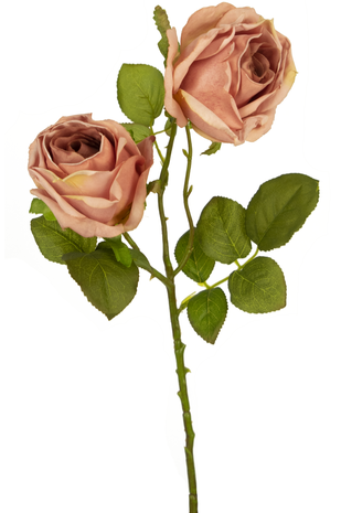 Kunstig rose Deluxe 55 cm pink
