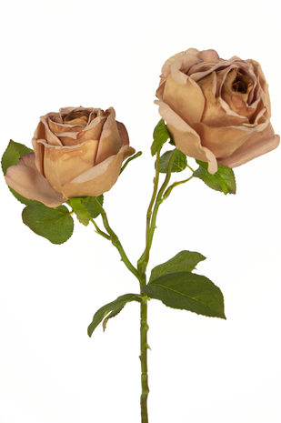 Kunstig rose Deluxe 55 cm beige