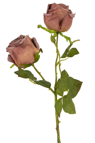 Kunstig rose Deluxe 55 cm gammel pink