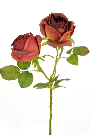Kunstig rose Deluxe 55 cm rød