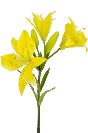 Kunstig blomst Asiatisk Lilje 66 cm gul