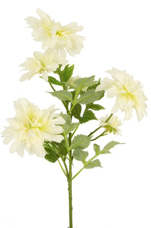 Kunstig blomst Dahlia 60 cm hvid