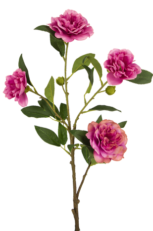Kunstig blomst Cammellia 80 cm pink
