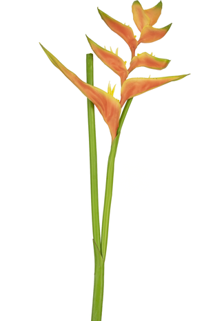 Kunstig blomst Heliconia 110 cm orange