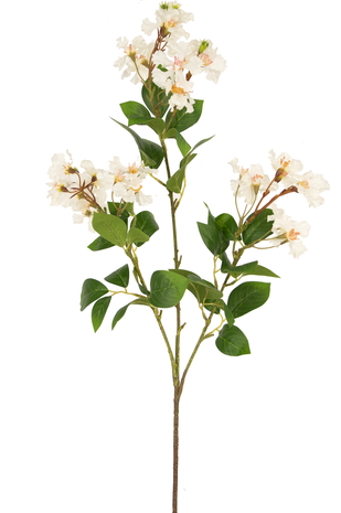 Kunstig blomst Lagerstroemia 90 cm hvid