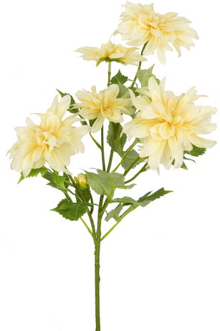 Kunstig blomst Dahlia 60 cm creme