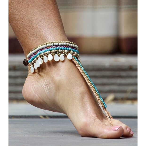 Barefoot sandals Ibiza shell