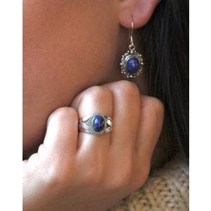 Zilveren ring Lapis Lazuli Mayita