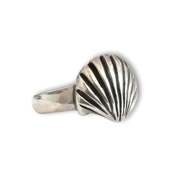 Zilveren ring Shell