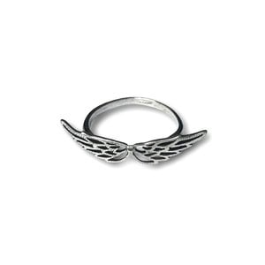 Zilveren Angel wings ring