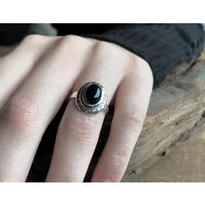 Zilveren Black Onyx ring Martina