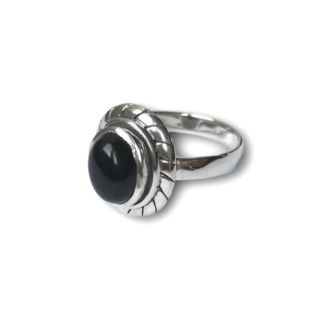 Zilveren Black Onyx ring Martina