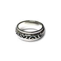 Zilveren ring Spinning HEART
