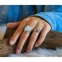 Zilveren ring Moonstone Faa