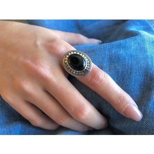 Zilveren ring met Black Onyx