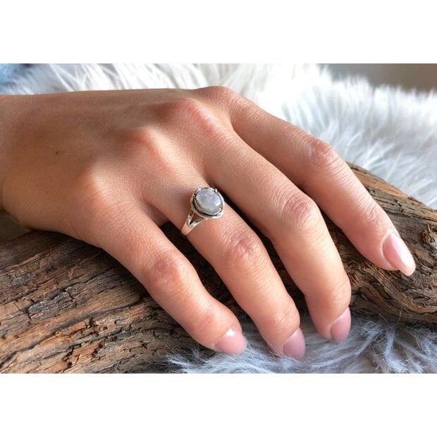 Zilveren ring Maansteen Alice