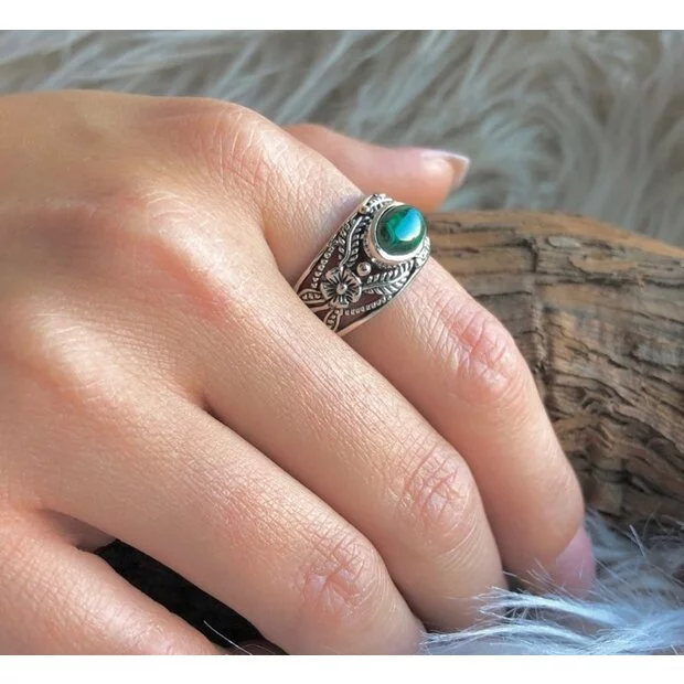 Malachiet ring Bali Style Malachiet ring Bali Style