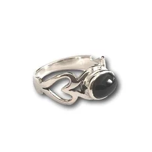 Zilveren ring Black Onyx LOVE