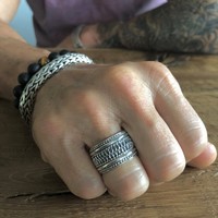 Zilveren Bali style ring 'KUTA'