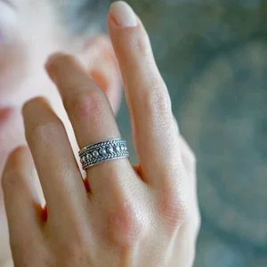 Zilveren Bali ring 'Lovina'