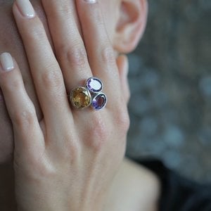 Zilveren ring Gemstone Deluxe