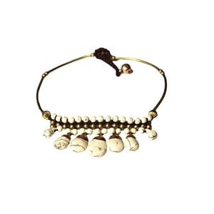 BoHo stijl enkelbandje White Turquoise