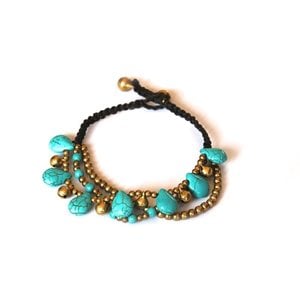 Enkelbandje Boho Turquoise