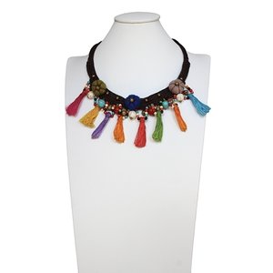 Tassel hippy choker ketting