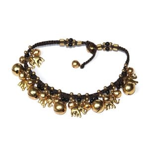 Enkelbandje Olifantjes bruin