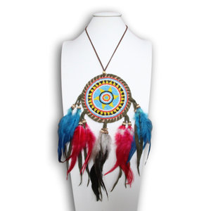 Indian Feather ketting Sjamena