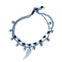 Enkelbandje Angel wing rodium