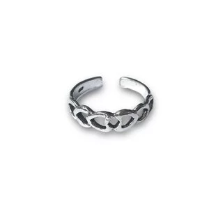 Teenring / vingertop ring DOUBLE HEART