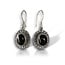 Zilveren Oorbellen Black Onyx Ziry