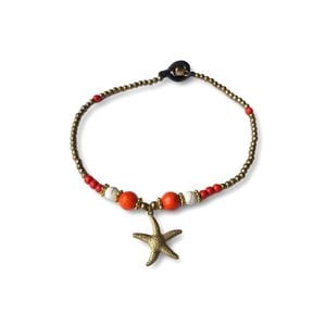 Enkelbandje zeester oranje